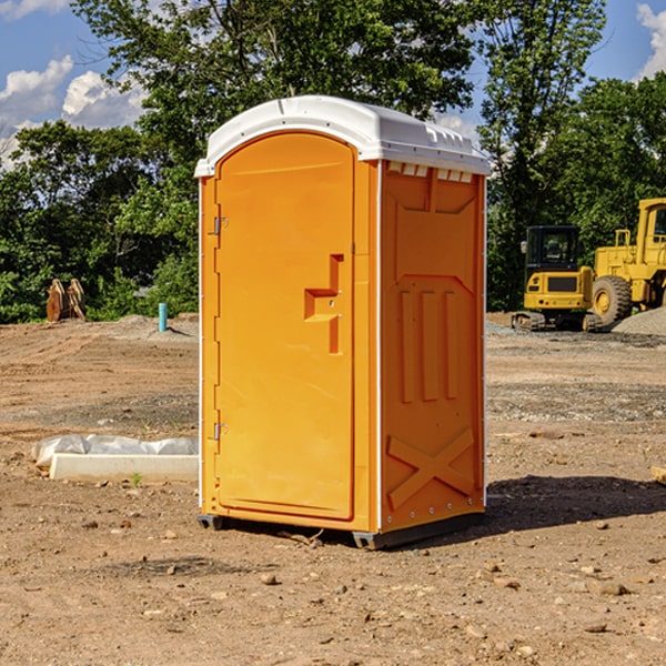 how often are the portable toilets cleaned and serviced during a rental period in Rock Mills